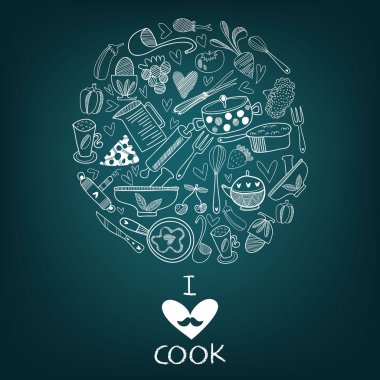 Aşçı kartı tasarım seviyorum.