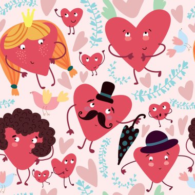 şirin kalpler ile Seamless Modeli.