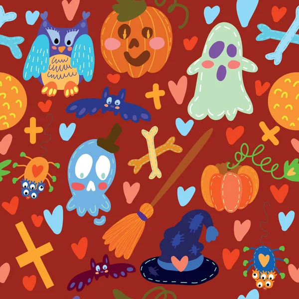 Seamless pattern Halloween. — Stock Vector