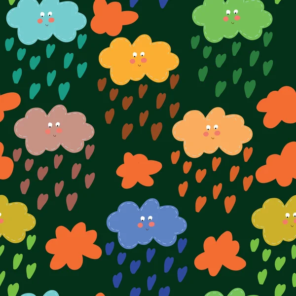 Seamless pattern with clouds. — Stock Illustration Seamless pattern with clouds. Vector Graphics
