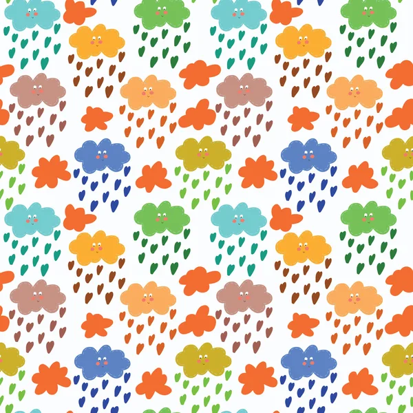 Seamless pattern with clouds. — Stock Illustration Seamless pattern with clouds. Vector Graphics