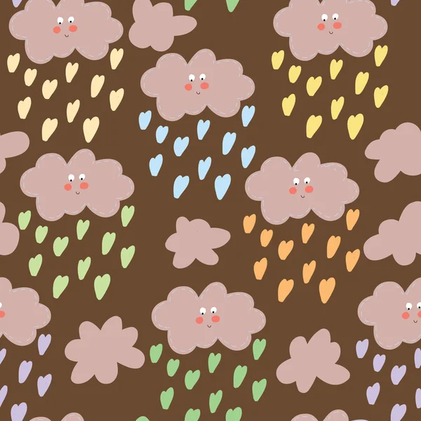Seamless pattern with clouds. — Stock Illustration Seamless pattern with clouds. Stock Vector