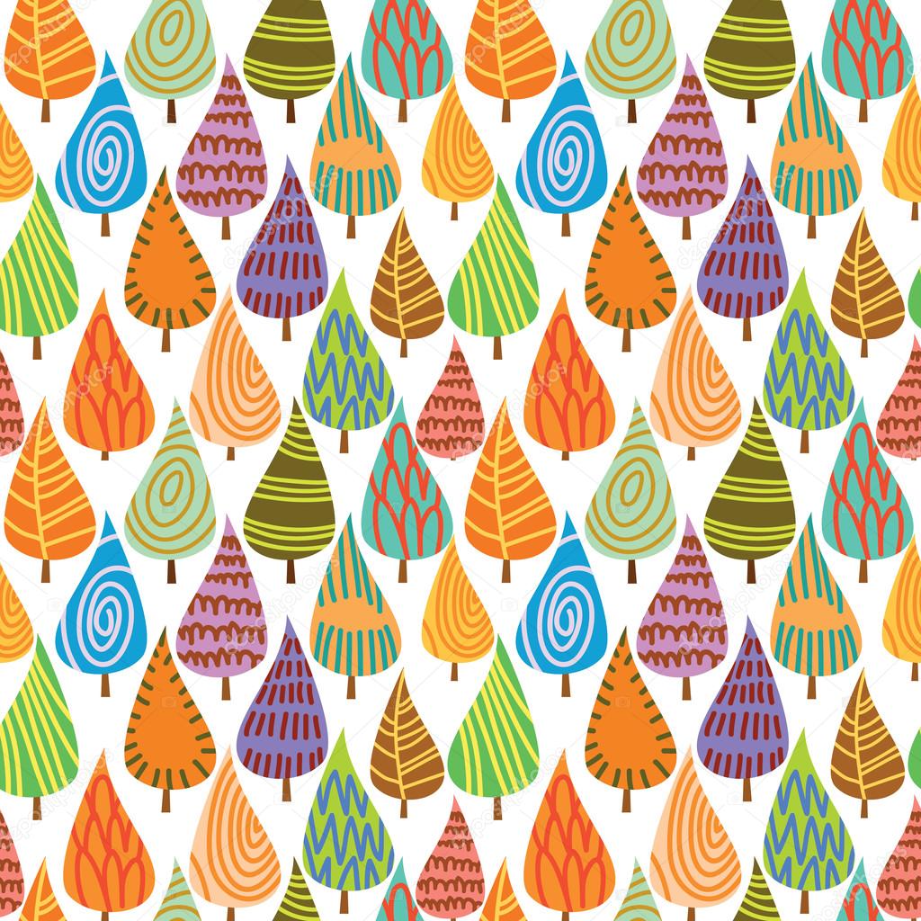 Seamless pattern with leaves