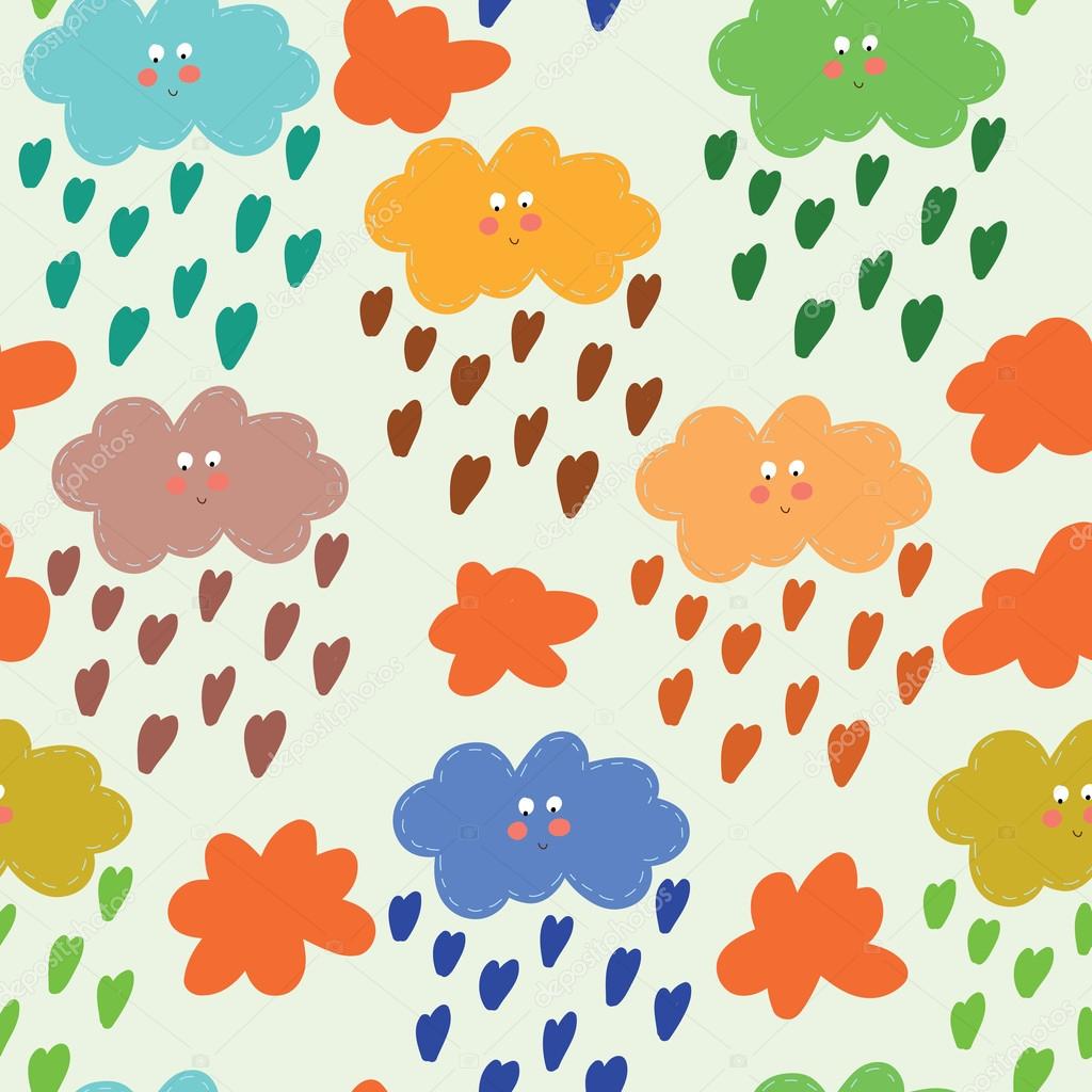 seamless pattern with clouds.