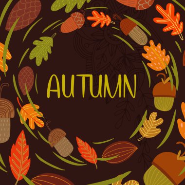 Vintage sonbahar kartı