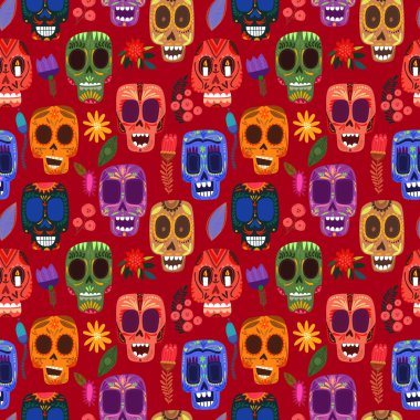 Meksika gün ölü desen