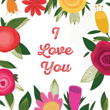 I Love You tatil kartı