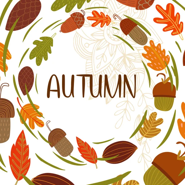 Tarjeta de otoño Vintage — Vector de stock