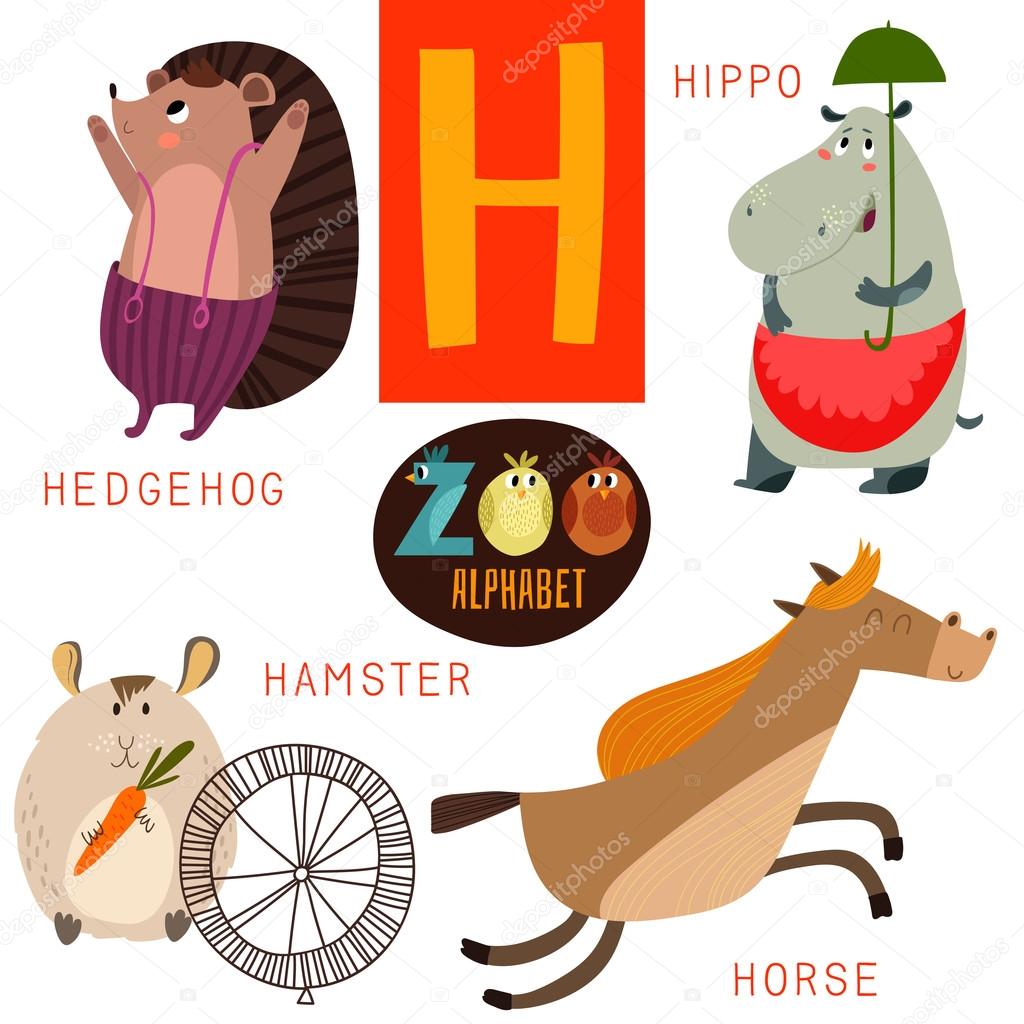 Cute zoo alphabet Stock Illustration by ©ovocheva 90634078