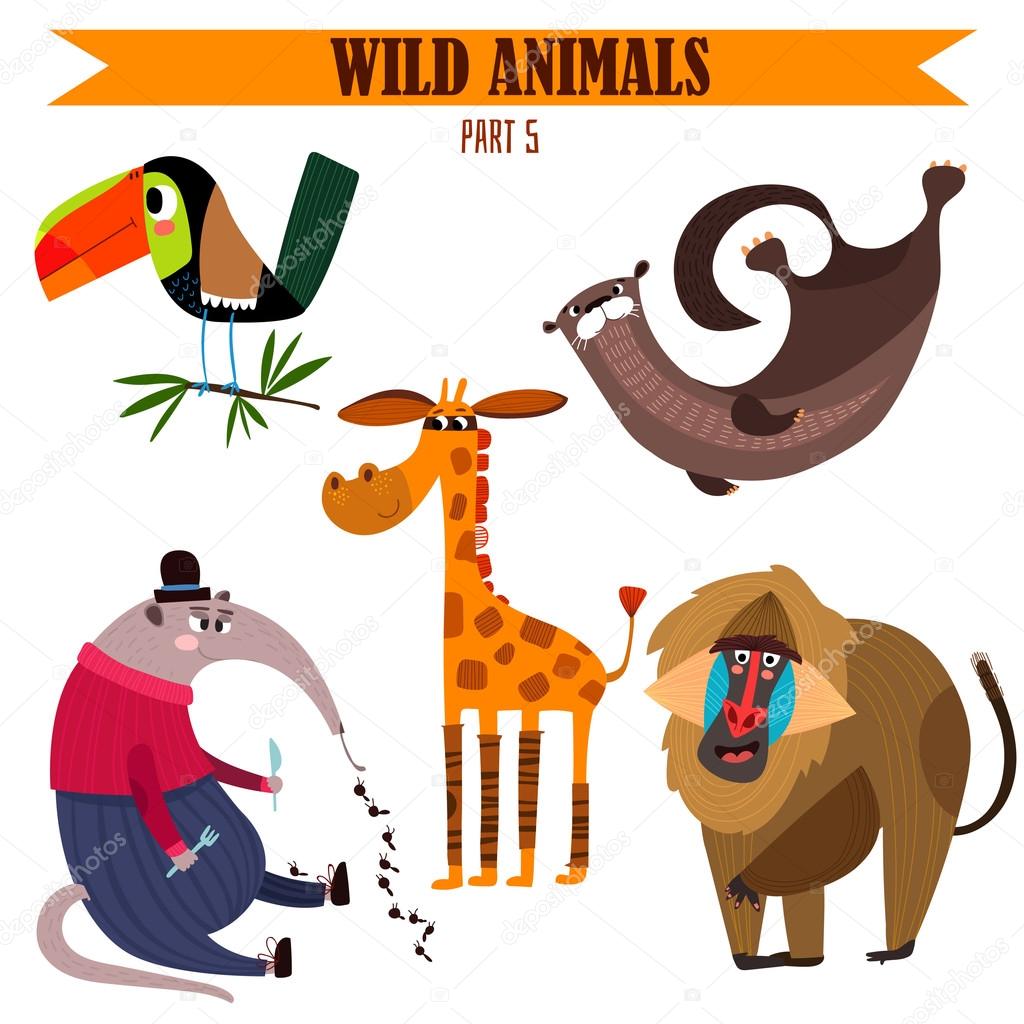 set of Wild animals