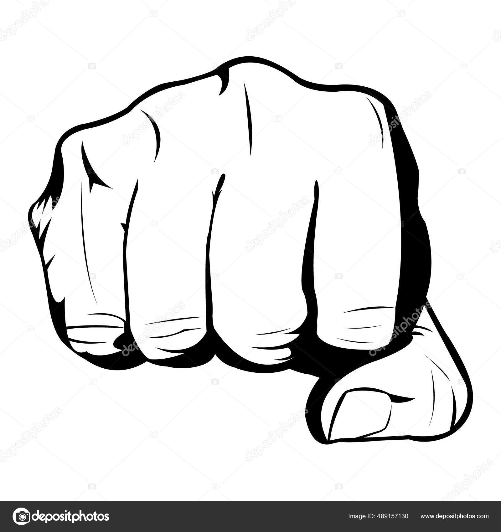 正面からパンチする手の動き 拳で戦う 黒と白 ボクシングのチャンピオン ファイトクラブ 強さの象徴 ストックベクター ©Ianisme28  489157130, image size:1600x1700