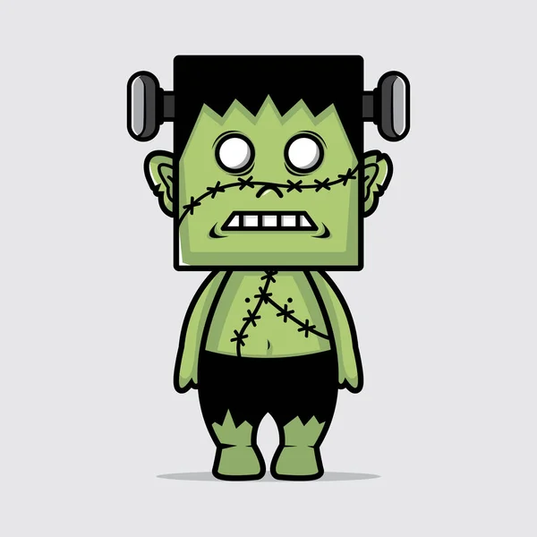 Vektorillustration Von Halloween Zombies Grüne Zombies Bereit Zum Feiern Oktober — Stockvektor