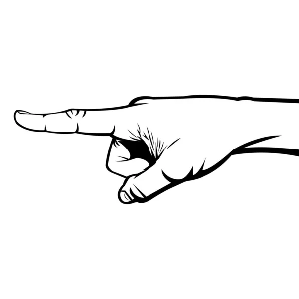 身体的一部分 人类的手男性的手 指示方向 — 图库矢量图片