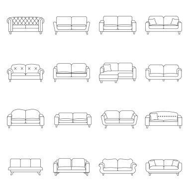 Temiz, minimalist bir şebeke. 16 farklı kanepe ve kanepe, siyah-beyaz çizgili. Koleksiyonda çeşitli tasarımlar yer alıyor,