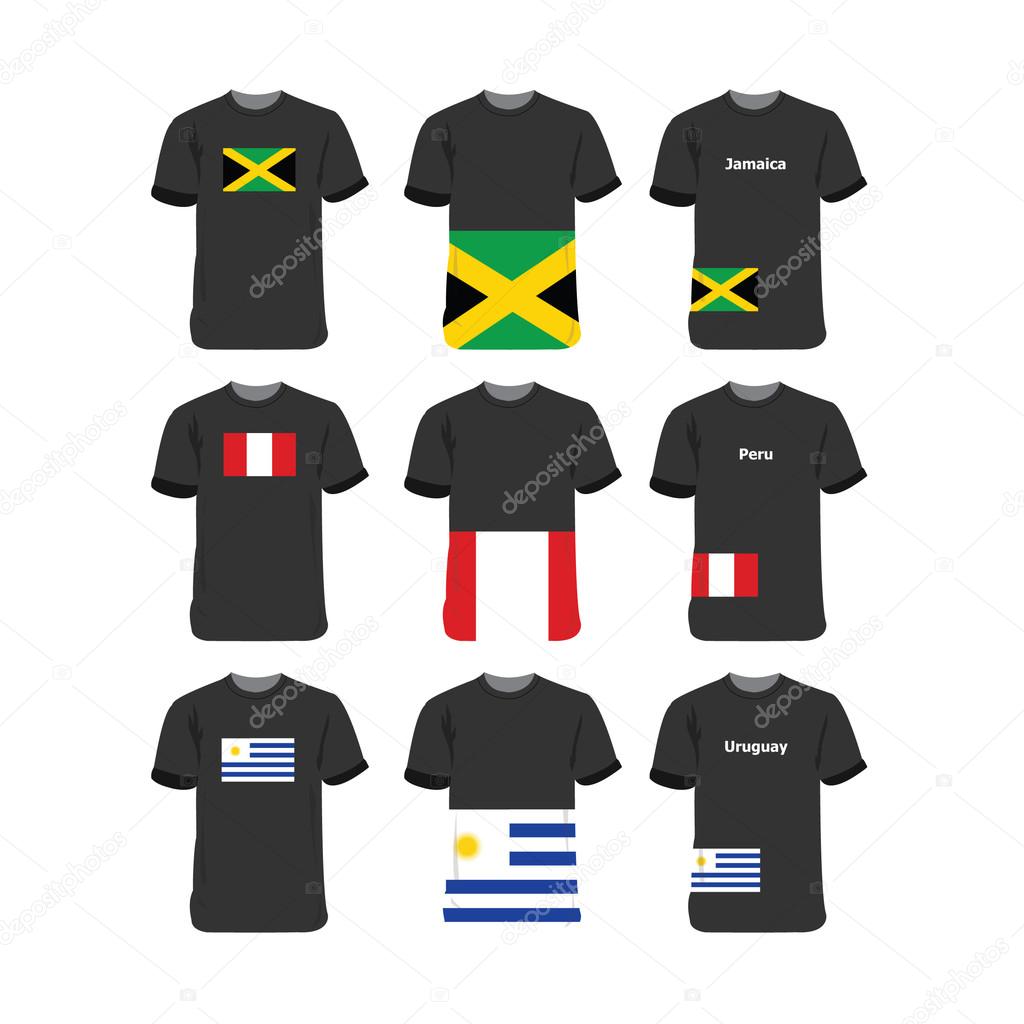 American T-Shirts for Jmaica-Peru-Uruguay