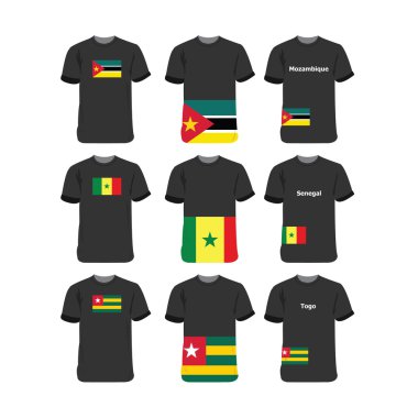 African T-Shirts for Mozoambique-Senegal-Togo