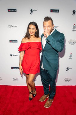 Ayiia Elizarraras ve Derrick Kosinski, Rushmore Reality programına katıldı: Paramount + MTV The Challenge Reunion, Los Angeles, CA 3 Haziran 2021