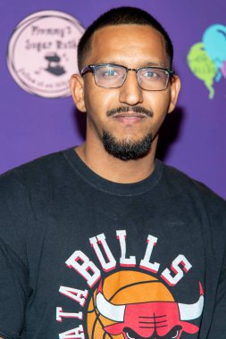 Nathan Girard 24 Haziran 2021 'de, PooBear, Shndo ve Loureen Ayyoub Video Premiere Home of The Brave at Black Star Burger, Los Angeles, CA' ya katıldı..