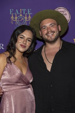 Josh Albillo 24 Haziran 2021 'de PooBear, Shndo ve Loureen Eyoub Video Premiere Home of The Brave at Black Star Burger, Los Angeles, CA' ya katıldı..