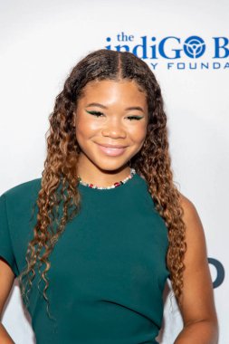 Storm Reid, 20 Ağustos 2021 'de Beverly Hilton Oteli' nde Harold ve Carole Pompa Vakfı Galasına katıldı.