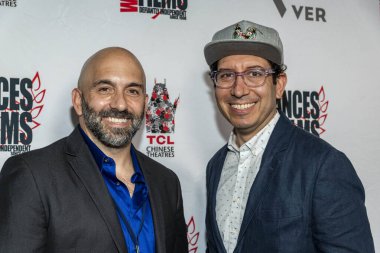 Ryan McDonough ve Sean Gannet, 26 Ağustos 2021 'de Hollywood Roosevelt Hotel, Los Angeles' ta düzenlenen 24. Filmlerle Dans Festivali 'nin açılış gecesine katıldılar.