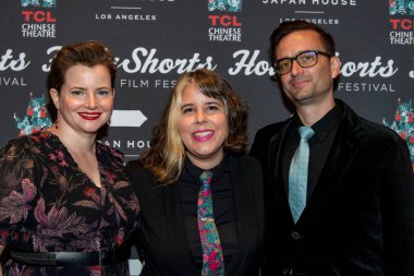 Ryan Cunningham, Jessica Brunetto ve Christian Baker, 23 Eylül 2021 'de Japonya' da düzenlenen 17. HollyShorts Açılış Gecesi Festivali 'ne katıldılar.