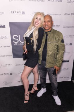 Aktris Ciara Khorsand, Aktör / Yapımcı Ewart Chin, 3. Süpermodel Yönetim Partisi Yıldönümü Özel Evi, Los Angeles, CA, 24 Ocak 2026