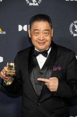 Los Angeles Beverly Arts 'ın TV sunucusu / kurucusu Joey Zhou 7 Şubat 2026' da Beverly Hills 'teki Beverly Hilton Oteli' nde düzenlenen 78.