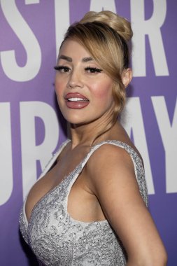 Icon TV 'si Elizabeth Bauty Affinity Gece hayatına katılıyor. Sunar: NBA All-Star Cumartesi Partisi SkyBar Mondrian Hotel Los Angeles, CA, 14 Şubat 2026