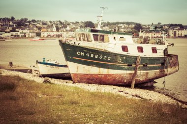 Vintage balıkçı teknesi