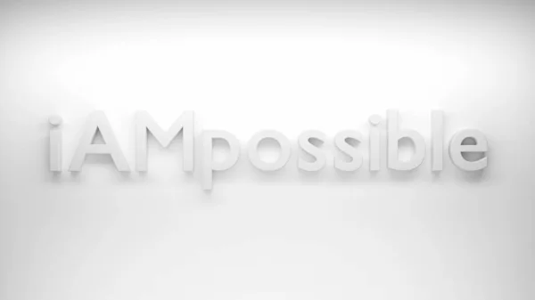 Concept Typography Background Impossible — Fotografia de Stock