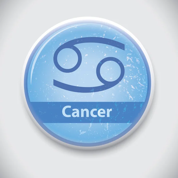 Horoskopzeichen Krebs - Vektor-Pin, Knopfabzeichen — Stockfoto
