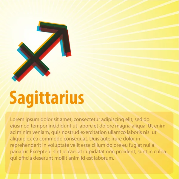 Sagittarius Horoscope with copy space — Stock Vector