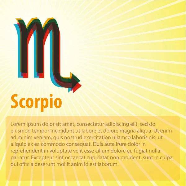 Scorpio Horoscope with copy space — Stock Vector