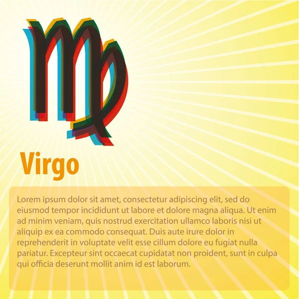 Virgo Horoscope with copy space — Stock Vector