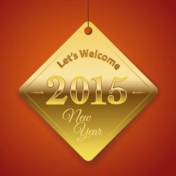 Feliz Ano Novo 2015 Poster —  Vetores de Stock