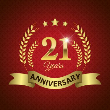 21 Years Anniversary Seal clipart