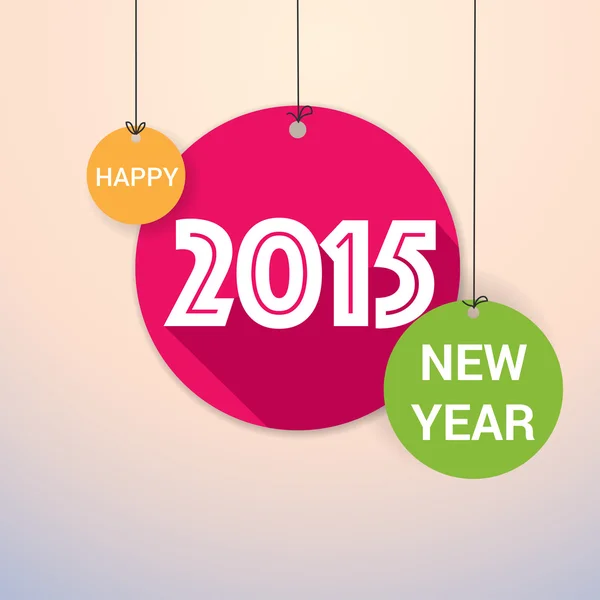 Happy New Year 2015 labels — Stock Vector