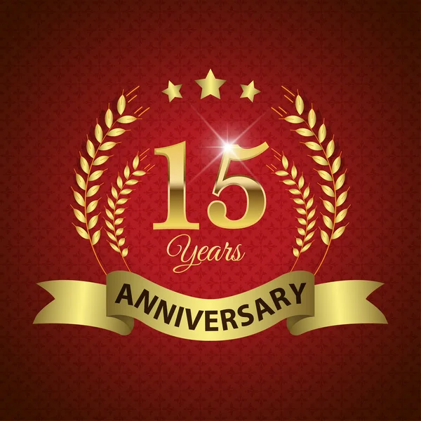 15 Years Anniversary Seal — Stock Vector
