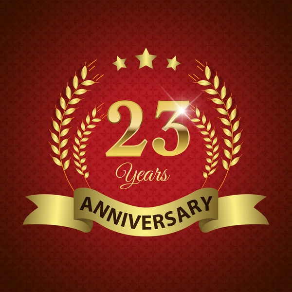 23 Years Anniversary Seal — Stock Vector