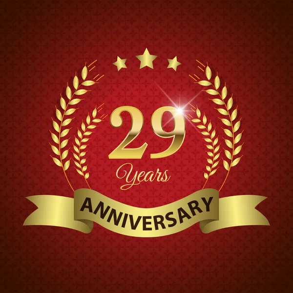 29 Years Anniversary Seal — Stock Vector