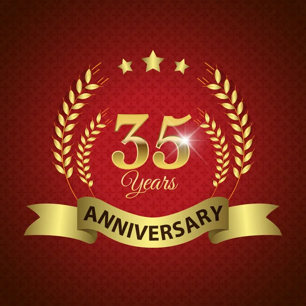 35 lat rocznica Seal — Wektor stockowy