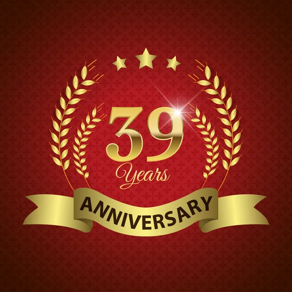 39 jaar verjaardag Seal — Stockvector
