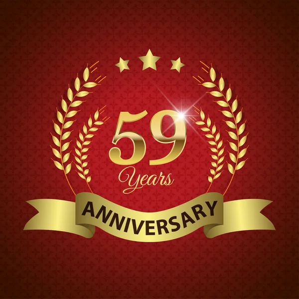59 anni sigillo anniversario — Vettoriale Stock