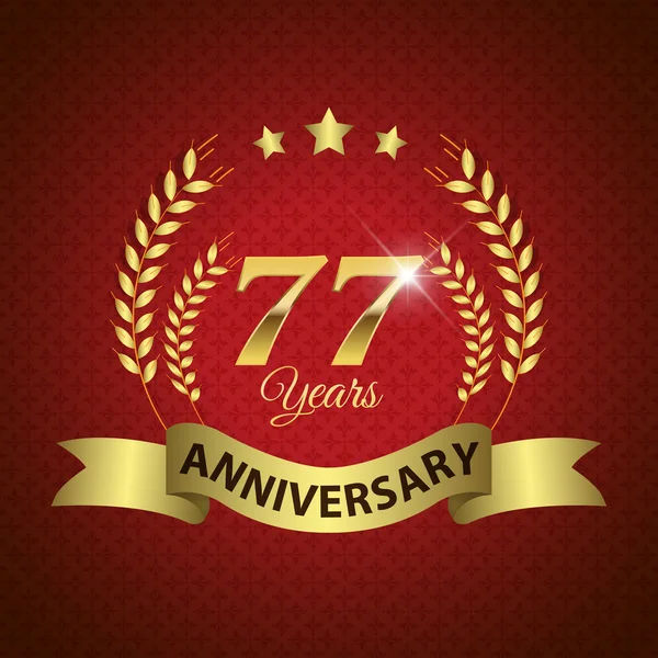 77 jaar verjaardag Seal — Stockvector
