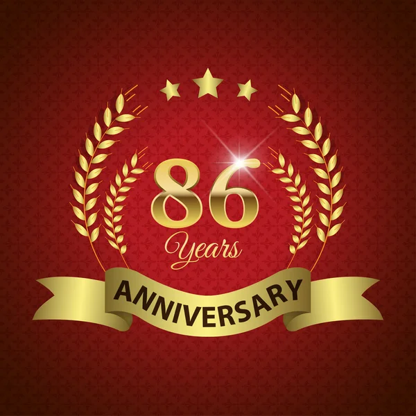 86 Years Anniversary Seal — Stock Vector