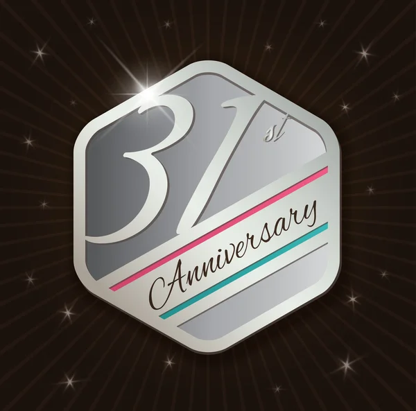 31 verjaardag badge ontwerp — Stockvector