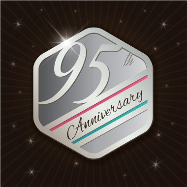 Classy anniversary emblem clipart