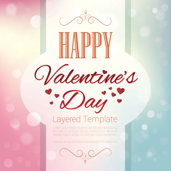 Valentine's Day greeting card — Stock Vector