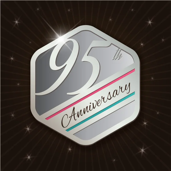 Emblema de aniversario con clase — Vector de stock